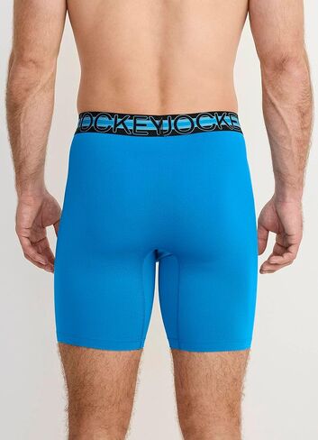 Jockey Men's Underwear, Mens Boxer Briefs With Pouch, Sport Stability Microfiber 9" Long Leg Boxer Brief in Saudi Arabia