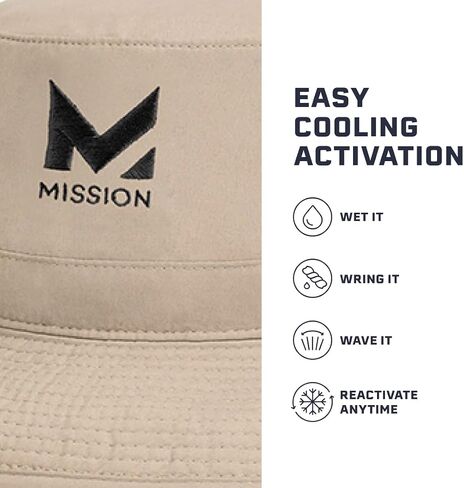 قبعة MISSION Cooling Bucket، Big Island Energy - قبعة واسعة الحواف للجنسين للرجال والنساء - خفيفة الوزن وقابلة للطي ومتينة - تبرد حتى ساعتين - حماية من أشعة الشمس بعامل حماية من أشعة الشمس 50 - يمكن غسلها في الغسالة in Saudi Arabia