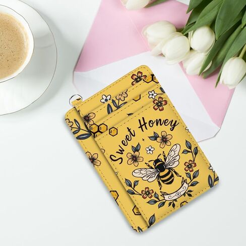 RFID Blocking Credit Card Holder for Women - Flower and Cat PU Leather Slim Wallet with ID Window, 6 Card Slots, and Cash Pocket - Perfect for Travel and Gifts in Saudi Arabia
