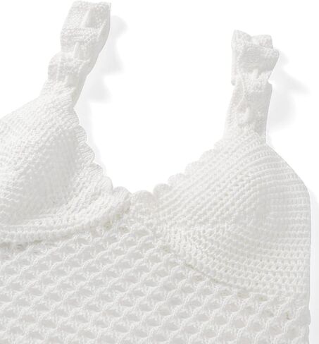 Sunloudy Women 2Pcs Crochet Knit Skirt Set Tube Crop Top + High Waist Bodycon Skirt Cover Up Beachwear in Saudi Arabia