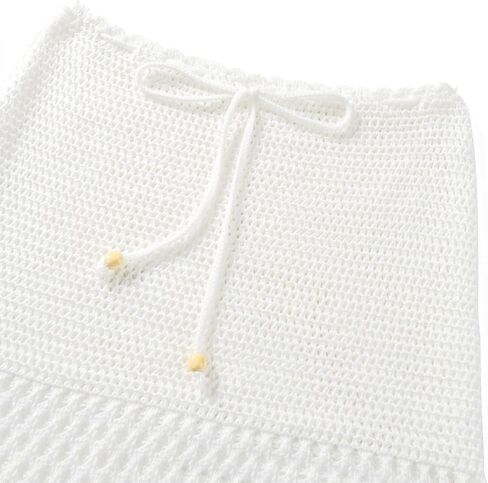 Sunloudy Women 2Pcs Crochet Knit Skirt Set Tube Crop Top + High Waist Bodycon Skirt Cover Up Beachwear in Saudi Arabia