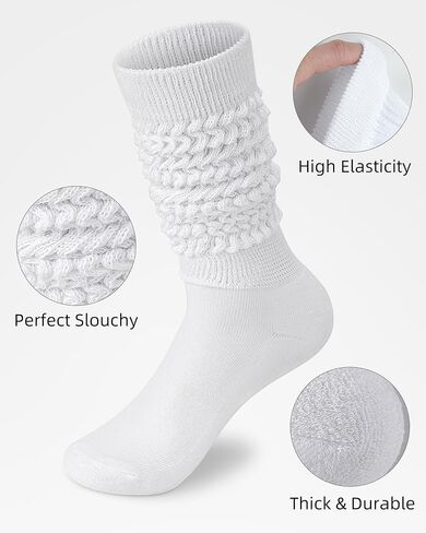 جوارب HONGTEYA Slouch للنساء زوجان من الجوارب الطويلة الناعمة للركبة in Kuwait