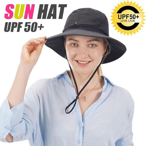 USHAKE Head Net Hat, Safari Hat Sun Hat Bucket Hat with Hidden Net Mesh in Kuwait