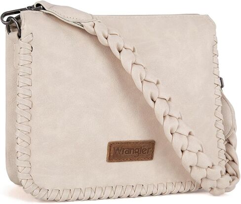 Wrangler Shoulder Bag for Women Crossbody Purse with Woven Strap in Saudi Arabia