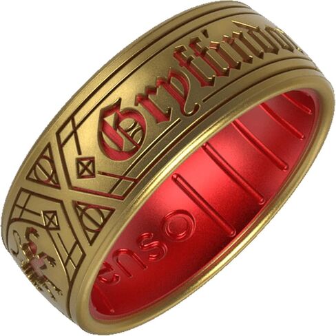 Enso Rings Wizarding World of Harry Potter Collection Dualtone Silicone Ring - Comfortable and Flexible Design - 7.99mm Wide, 2.18mm Thick in Saudi Arabia