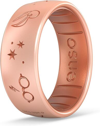 Enso Rings Wizarding World of Harry Potter Collection Dualtone Silicone Ring - Comfortable and Flexible Design - 7.99mm Wide, 2.18mm Thick in Saudi Arabia