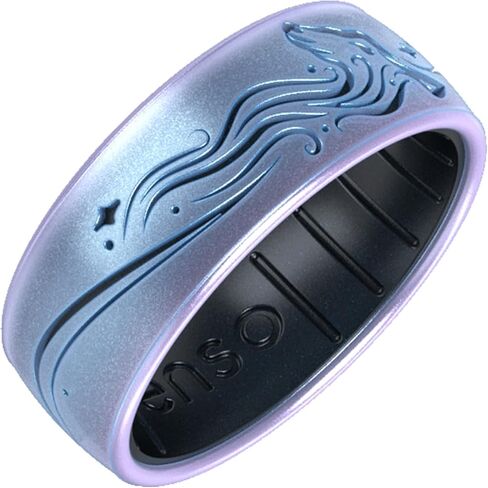 Enso Rings Wizarding World of Harry Potter Collection Dualtone Silicone Ring - Comfortable and Flexible Design - 7.99mm Wide, 2.18mm Thick in Saudi Arabia