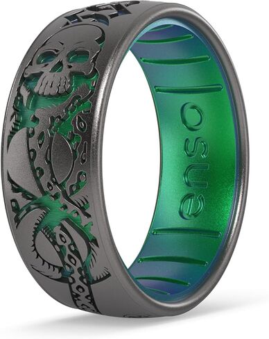 Enso Rings Wizarding World of Harry Potter Collection Dualtone Silicone Ring - Comfortable and Flexible Design - 7.99mm Wide, 2.18mm Thick in Saudi Arabia