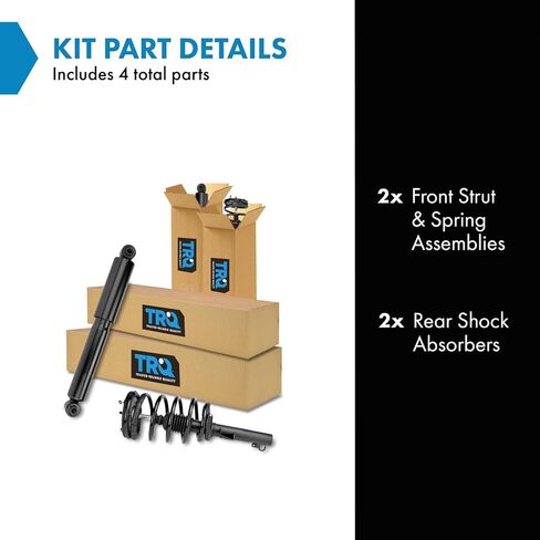 TRQ 4 Piece Front & Rear Shock Absorber w/Strut Assembly Kit for 2012-2015 Honda Civic 4-door sedan in Kuwait