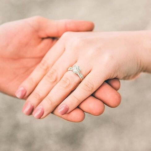 ABSOLUTE 2 Carat Moissanite Rings for Womens Engagement Rings Gift For Her 925 Sterling Silver Rings And Anniversary With Certificate Sunflower Mossinate Rings for Women in Kuwait