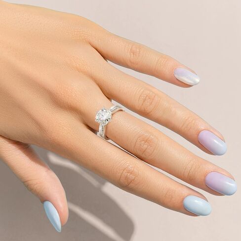 ABSOLUTE 2 Carat Moissanite Rings for Womens Engagement Rings Gift For Her 925 Sterling Silver Rings And Anniversary With Certificate Sunflower Mossinate Rings for Women in Kuwait
