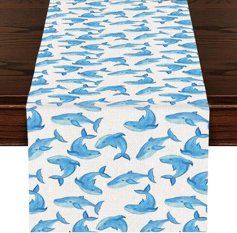 مفرش طاولة مطبوع عليه زهور مائية ونباتية، ديكور طاولة طعام المطبخ، مفارش طاولة ديكور ليمون برتقالي للأماكن الداخلية والخارجية، منزل المزرعة، عطلات الزفاف، ديكور حفلات أعياد الميلاد، 13 × 71 بوصة in Kuwait