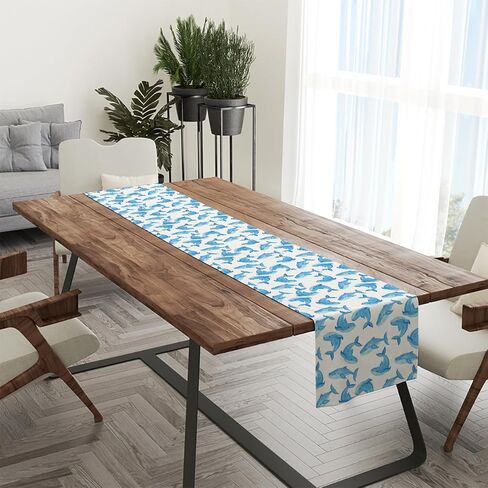 مفرش طاولة مطبوع عليه زهور مائية ونباتية، ديكور طاولة طعام المطبخ، مفارش طاولة ديكور ليمون برتقالي للأماكن الداخلية والخارجية، منزل المزرعة، عطلات الزفاف، ديكور حفلات أعياد الميلاد، 13 × 71 بوصة in Kuwait