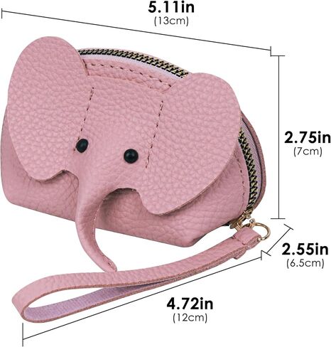 Elephant Change Purse, Elephant Keychain Wallet, Cartoon Elephant Change Purse for Girls Women (Light Blue) in Saudi Arabia