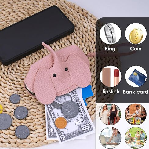Elephant Change Purse, Elephant Keychain Wallet, Cartoon Elephant Change Purse for Girls Women (Light Blue) in Saudi Arabia