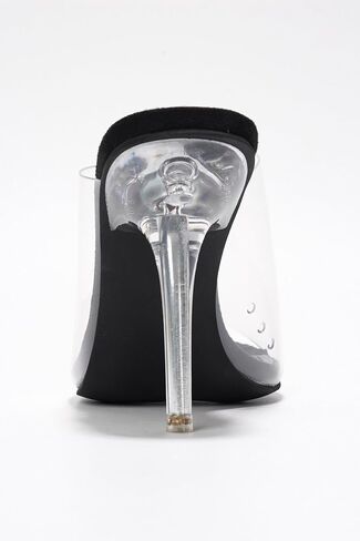 CAPE ROBBIN Allure Women's Dressy Peep Toe Clear Transparent Strap Slip On Clear Heels in Saudi Arabia