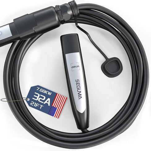 EV Charger Extension Cable for Tesla Charger, 50Amp 21ft Max 240V 12kW with NACS Plug, EV Extension Cord for Level 1/2 Tesla Mobile Charger/Wall Connector, Extension Cord for ModelY/X/3/S/Cyber-truck in Saudi Arabia