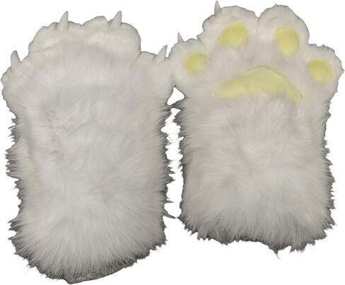 Faux fur Furry costume Cat Claw Gloves Animal furry paws Cosplay Accessories cat costume adult in Kuwait