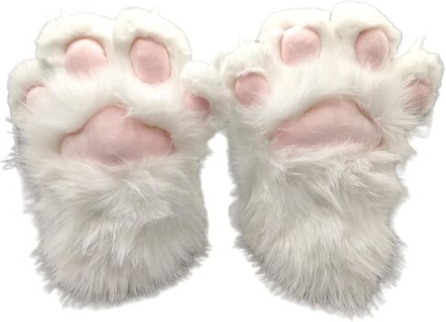 Faux fur Furry costume Cat Claw Gloves Animal furry paws Cosplay Accessories cat costume adult in Kuwait