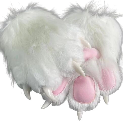 Faux fur Furry costume Cat Claw Gloves Animal furry paws Cosplay Accessories cat costume adult in Kuwait