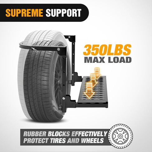 Nilight Folding Heavy Duty Tire Step for Truck SUV and RV, Non-Slip Steel Surface, Adjustable to Fit Tire from 10" to 15" Rated up to 350 Lbs,Easy to Install and Adjust Red in Saudi Arabia