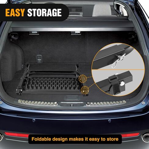 Nilight Folding Heavy Duty Tire Step for Truck SUV and RV, Non-Slip Steel Surface, Adjustable to Fit Tire from 10" to 15" Rated up to 350 Lbs,Easy to Install and Adjust Red in Saudi Arabia