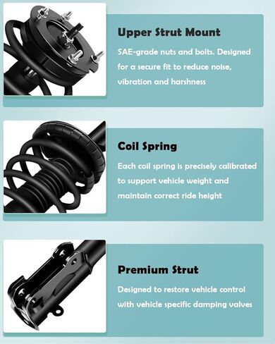 SCITOO 2Pcs Struts and Shocks Complete Assembly for Ford 172138 Shock Absorber in Saudi Arabia