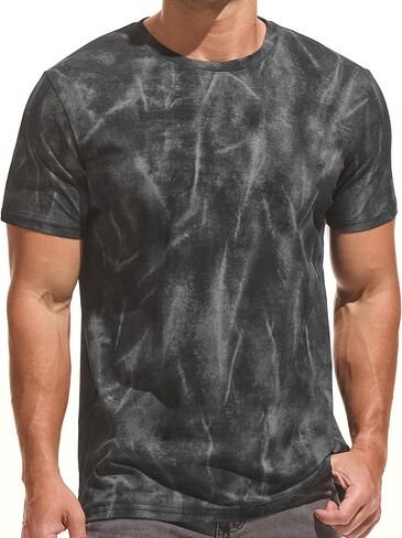 KLIEGOU Men's Graphic T-Shirt 95% Cotton Crew Neck Short Sleeve Tee Soft Stretch Casual Printed Top in Kuwait