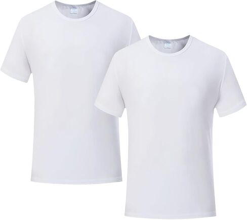 orj 2 pcs البالغين للجنسين تسامي الفراغ thirts polyester tshirts للتسامي أبيض الرقبة in Kuwait