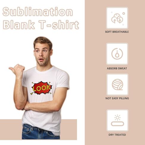 orj 2 pcs البالغين للجنسين تسامي الفراغ thirts polyester tshirts للتسامي أبيض الرقبة in Kuwait