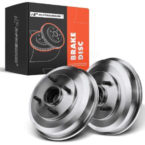 A-Premium Rear Brake Drums Compatible with Ford Focus 2000-2008 Driver and Passenger Side 2-PC Set