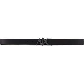 Armani Exchange Men's Split Leather Double Sided Logo Belt