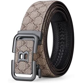 أحزمة مصممة Vannannba Leather Ratchet للرجال مع رسالة Z buckle ، B buckle ، مثالية للعمل غير الرسمي للأعمال التجارية