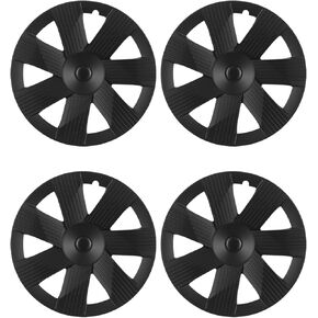 Hubcaps for Tesla Model Y 2019-2024, 19 Inch ABS Hubcaps, Rim Protector Hub Caps Compatible with Model Y 2019 2022 2023 2024, Set of 4 PCs, Black