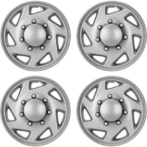 Wheel Hubcaps Compatible with Ford E250 E350 Econoline Van 1998-2023; 16 inch Wheel Cover ; F8UZ1130AA ; Set of 4 Packs (Glossy Black)