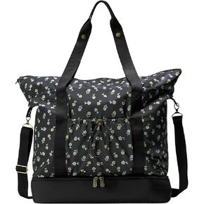 Thirty-One Gifts Deluxe Travel Tote Bag, Multiple-Pocket Tote Bag for Travel and Work, Caribbean Blue