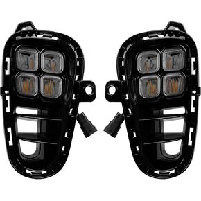 Daytime Running LED Fog Lamp Compatible With 18 19 20 2018 2019 2020 Kia Rio LED Fog lights DRL With 4 Eyes DRL Wire Switch