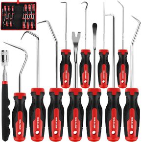 Tooleague 12pcs اختيار وخطاف مجموعة مع مجموعة أدوات مكشفية ومغناطيسية لأدوات السيارات والأدوات اليدوية الإلكترونية أدوات زيت السيارات