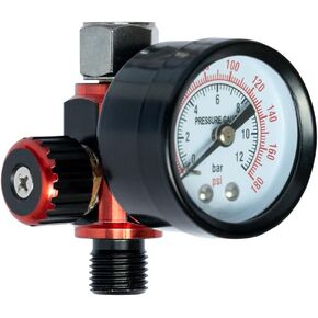 DAXINYANG Spray Gun Regulator Valve with Gauge, Air Pressure Regulator 1/4 NPT Airflow Control up to 180 PSI Air Compressor Regulator for Spray Gun Pneumatic Tools, Paint Sprayer