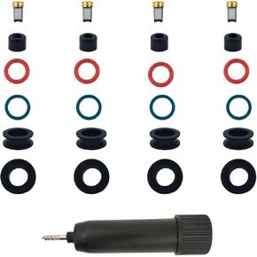 Fuel Injector Seal Kits Compatible with Toyota Camry Corolla Rav4 Highlander 2.4L 2005-2010 Scion TC 2008-2015 XB 2.4L Replace 23209-0H030 4 Sets