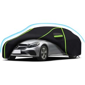 Car Cover for 2014-2024 Mini Cooper/Cooper S/Hardtop/Clubman 4-Door，6 Layers PEVA Full Car Cover – All-Weather UV, Dust, Snow Protection – Windproof Outdoor/Indoor Cover with Door Zipper