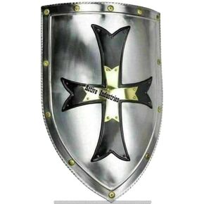 Medieval Crusader Steel Shield 18 Gauge Armor Templar Viking Steel Iron Shield Medieval Crusader Steel Shield 18 Gauge Armor Templar Viking Steel Iron Shield by Art 18 Inches