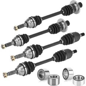 youxmoto Front + Axles & Wheel Axles & Wheel Axles & Wheel Fit for Suzuki King Quad 450 500 750 2007 2008 2009-2018 ؛ 4340 Chromoly Steel CV Axle Drive Drive Half Raves ، 4 مجموعات