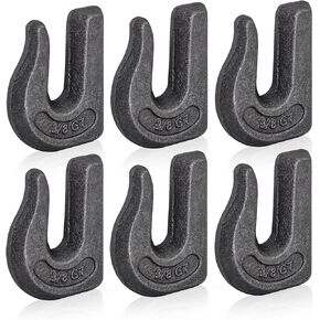 خطاف سلسلة Weld-on Grab Hook 3/8-in Heavy Duty Tow Hook G70 Hook Food Steel Tractor Hook قابلة لحام للسيارة والشاحنة و SUV و RV و UTV و Tractors (2pcs)