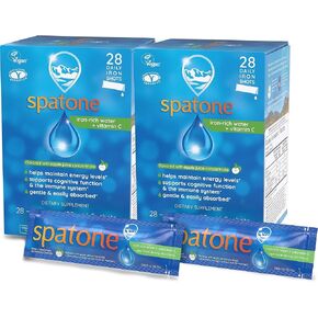 مكملات الحديد السائل الطبيعية بالإضافة إلى VIT C - 2 عبوة - الرجال والأطفال الذين تتراوح أعمارهم بين 4+ - مثالية أثناء الحمل - تمتصها بسهولة ونكهة نباتية - 5 ملغ من الحديد لكل 20 مل من كيس