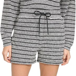 Andrew Marc Women's Heritage Striped Stretch Terry Pull on Short