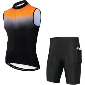 Men's Cycling Jersey Sleeveless Tops Clothing Bike Shirts Vest Breathable Bicycle Clothing Jacket