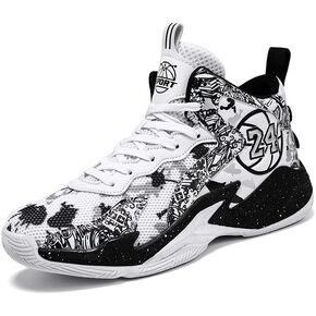 Kids Basketball Shoes, Mesh Cloth Casual Sports Basketball Shoes Breathable Comfortable Boys Sneakers for Big Kids