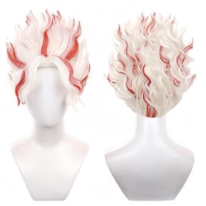 OKARUN COSPLAY WIG Henshin Turbo Granny Anime Dandadan Cosplay Red White with Cap Cap
