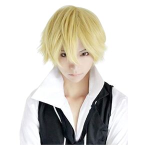 Rise World Wig Cool Mens Boys Short Short Blonde Hair Party Party Cosplay Cosplay